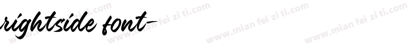 rightside font字体转换